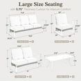 thumbnail image 6 of MF Studio 7-Seater Patio Conversation Set Metal Outdoor Furniture with Rocking Chair Sofa Gray, 6 of 10