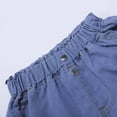 thumbnail image 3 of WOYY Little Girls Embroidery Denim Shorts Summer Elastic Waist Jean Shorts, Sizes 3-13, 3 of 5