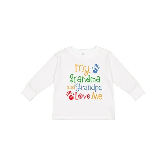 Inktastic My Grandma and Grandpa Love Me Boys or Girls Long Sleeve Toddler T-Shirt