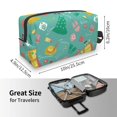thumbnail image 4 of Goofa Happy Summer Printed Toiletry Bag with Handle,Large Capacity Travel Makeup Cosmetic Bag for Women, Carry on Airport Airline Compliant Bag, 4 of 9