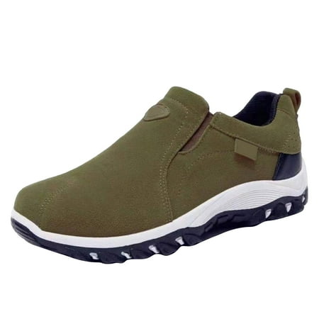 Sopiago Men s Loafers & Slip-Ons Casual Canvas Walking Shoes Comfortable Lightweight Slip On Shoes Men Green 12