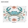 thumbnail image 6 of 2 Piece Soft Bathroom Rug Set Colorful Blue Crab Bath Mat and U-Shaped Toilet Contour Rug (16"x24"+20"x24"), 6 of 9