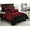 Black/Red, variant on Chezmoi Collection Dynasty Black Red Jacquard 7-Piece Comforter Set, King Size
