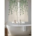 thumbnail image 5 of Green Eucalyptus Leaves Sheer Curtains 63 Inch Length 2 Panels Set, Summer Botanical Weeping Rustic Voile Window Treatment Rod Pocket Curtains Sheers Drapes for Bedroom/Living Room/Kitchen 52x"63"x2, 5 of 7