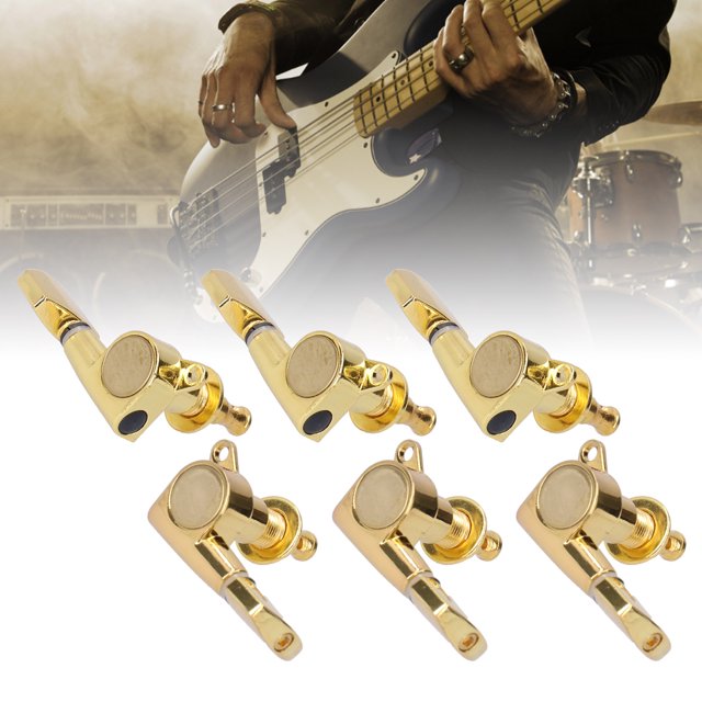 Guitar Tuning Pegs, Anti-Corrosion Metal Structure String Tuners, Anti-Rust Stability And Durability for Acoustic Guitar Guitar Repair Master Gold,Silver,Black