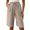 Beige, variant on Shorts for Women Knee Length High Waisted Casual Summer Pants 2026 Wide Leg
