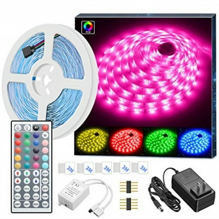 minger led strip lights, govee 16.4ft rgb led light strip 5050 led tape lights, color changing led strip lights with...