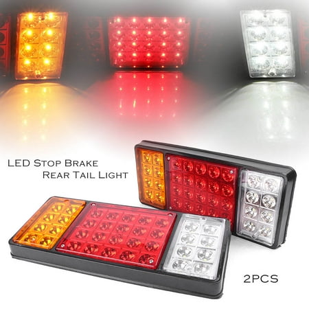 - GZYF 2Pcs 12V 36 LED Stop Indicator Reverse Tail Light Truck Trailer Lamp Boat Rear Lights