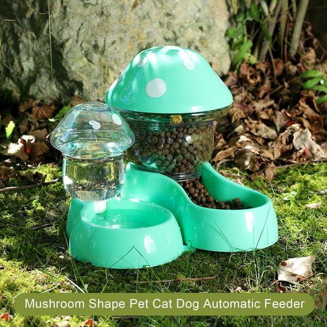 Kripyery Cat Water Feeder Auto Replenishment Large Capacity Mushroom