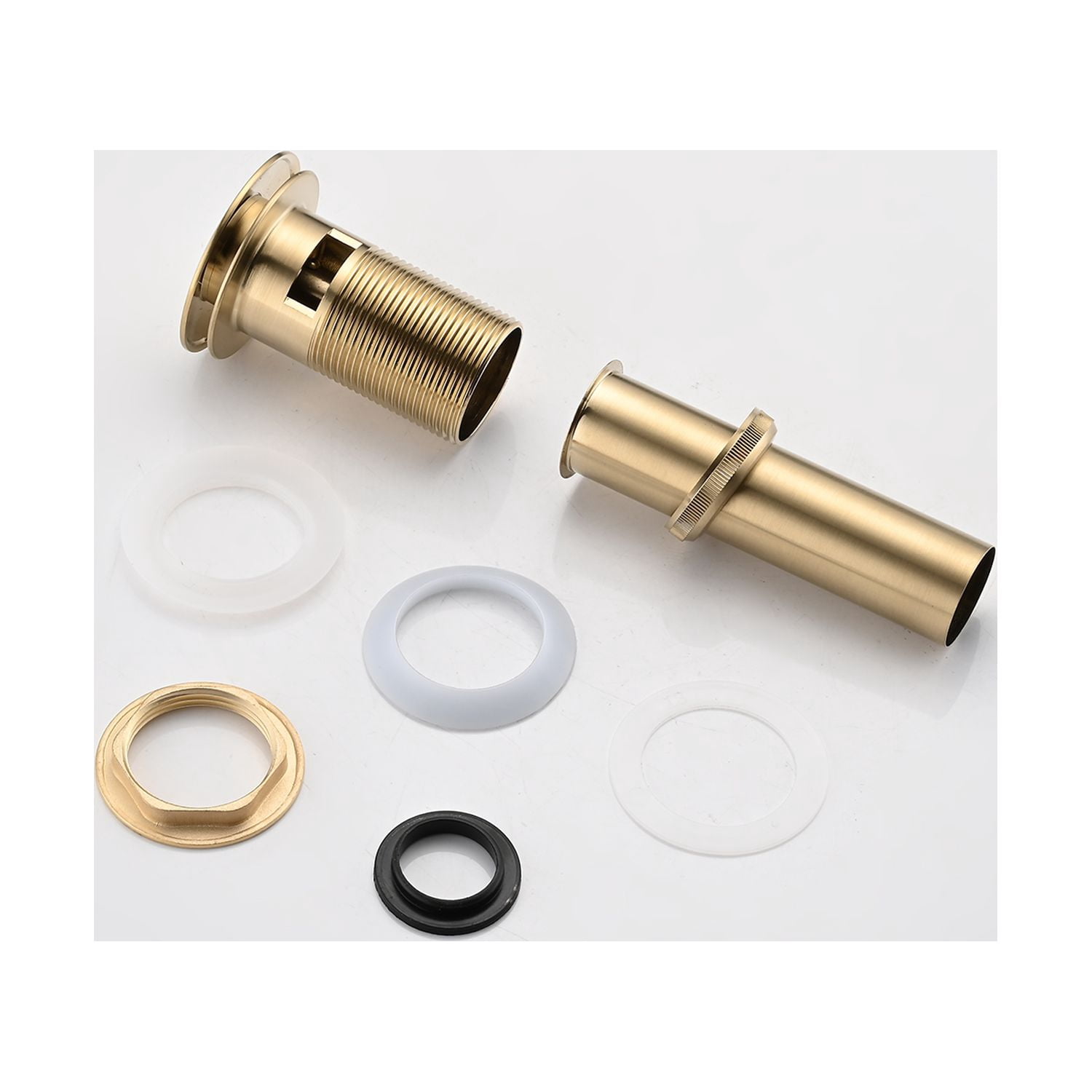 Bathroom Sink Drain with Overflow, Vessel Sink Lavatory Vanity Pop Up Drain Stopper, 304 Stainless Steel