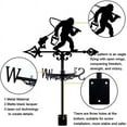 thumbnail image 3 of Sasquatch Iron Weather Vane Sasquatch Fishing Metal Weathervane Black Wind Direction Garden Art Decor for Roof Indicators Wind Vanes for Yard Outdoor Farm Barn Sheds Garden Patio Decoration, 3 of 7