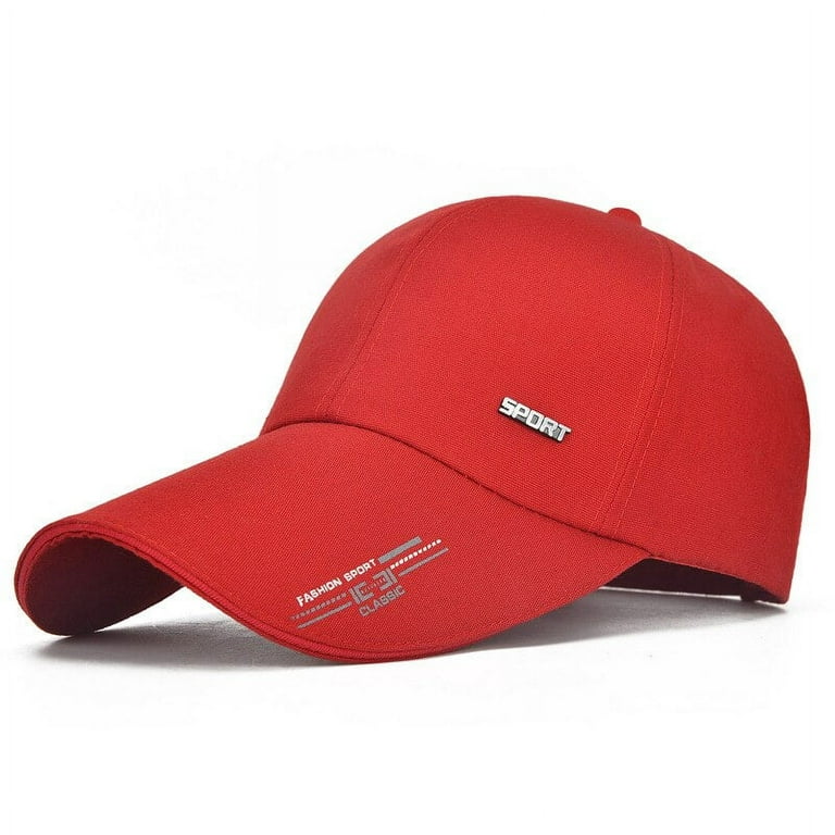 Unisex Extra Long Bill Baseball Cap Adjustable Sun Hat Large Visor Anti-UV  for Outdoor Sports Fishing Hat Canvas Hat 