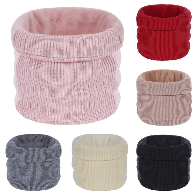 Sentmoon Winter Neck Gaiters for Men Neck Gaiters for Men Cold Weather Women's Falland Winter Versatile Scarf Knitted Yarn Thickened Solid Color Warm Neck Cover for Snow Activitiesand Skiing