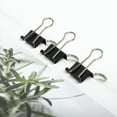 Pen + Gear Small Metal Binder Clips, Black, 12 Count