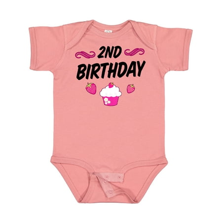

Inktastic 2nd Birthday with Cupcake Girls Baby Bodysuit