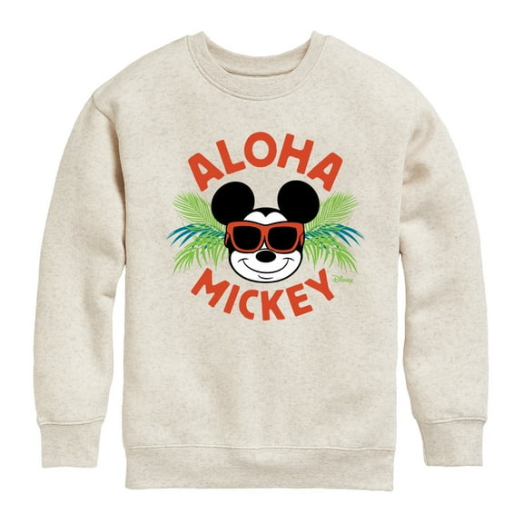 Disney - Aloha Mickey - Toddler & Youth Crewneck Fleece Sweatshirt