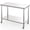 silver With casters, variant on Heavy Duty Stainless Steel Commercial Work Table – 2-Tier Prep Table with Adjustable Undershelf – 36/48/60"x24"x35" – 1760 lbs Load – NSF Certified – Silver