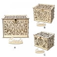 thumbnail image 4 of DIY Rustic Wedding Card Box with Lock and Card Sign Wooden Gift Card Box Money Box for Reception Wedding Anniversary Baby Shower Birthday Graduation Party, 4 of 4