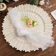 thumbnail image 2 of Efavormart 5 Pack White Sheer Crinkled Organza Wedding Napkins, Premium Shimmer Decorative Dinner Napkins - 21"x21", 2 of 11