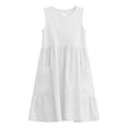 thumbnail image 6 of Stamzod Womens 2026 Summer Dress with Pocket Sleeveless Flare Midi Dresses A Line Flowy Vacation Beach Sundress Travel Outfits White S, 6 of 6