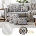 thumbnail image 6 of Winter Owl Outdoor Waterproof Pillow Covers, Country Birds Animal Tree Branches Snow Decorative Square Throw Pillowcase Sofa Cushion Sham for Patio/Couch/Chair, 16"x16" 2 Pack, 6 of 8
