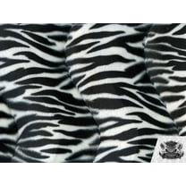 Velboa Faux Fake Fur Short Pile Baby Zebra Black and White Fabric