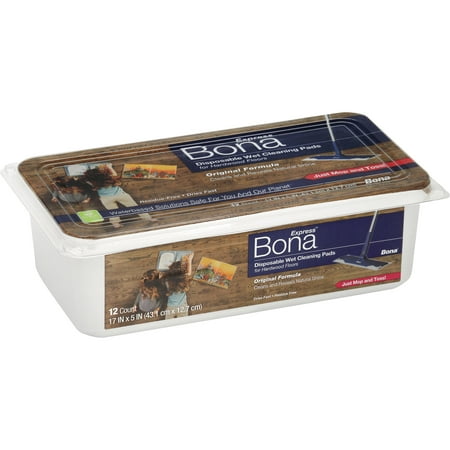 Bona Express™ Disposable Wet Cleaning Pads for Hardwood Floors, 12