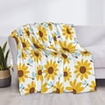 thumbnail image 3 of Balery Sunflowers Manta de Franela con Dibujo, Lujo Ultra Suave y Cálido, Antipelusa y Resistente a las Arrugas para Cama, Sofá, Camping -40"x30", 3 of 6