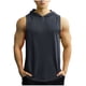 thumbnail image 2 of pstuiky Camisetas sin mangas para hombre, Blusa informal de verano con capucha y sin mangas de color liso para hombre Camisas de hombre xl, 2 of 5