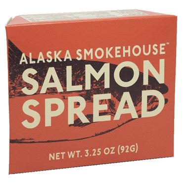 Alaska Smokehouse 3.25oz Salmon Spread Tin, Made with Wild Alaskan Pink Salmon and Cream Cheese