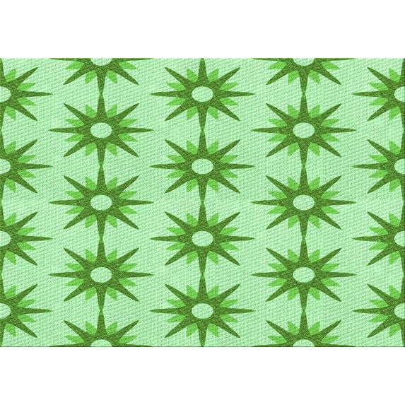 Ahgly Company Indoor Rectangle Patterned Light Green Area Rugs, 8' x 12'