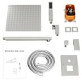 thumbnail image 5 of TROPOW Shower Faucets Sets Complete with 10" Rainfall Shower Head and Handle Set, Wall Mounted Shower Complete Combo, Copper red flush valve body, Square shower head, Brushed Nickel, 5 of 9