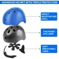 thumbnail image 4 of Syenll Kids Bike Helmet Set, Adjustable Protective Gear Set for 8~14yrs Girls Boys for Roller Skates Cycling Bike Scooter, Blue, 4 of 8