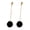 Black, variant on 1 Pair Women Earrings Lightweight Fashion Jewelry 5 Colors Fluffy Ball Long Dangle Earrings for Cocktail