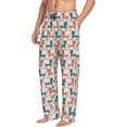 thumbnail image 3 of Kdxio Cartoon Poodle Dog Print Men's Sleep Pajama Pant Lounge Pants with Pockets, 3 of 8