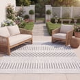 thumbnail image 5 of SAFAVIEH Cabana Elouise Ivory/Grey 2'2"X9' Runner Indoor/Outdoor Area Rug Ivory/Grey, 5'5" x 7'7", 5 of 14