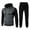Gray, variant on Mens Sweatpants Hoodies Round Neckline Long Sleeve Fall/Winter Fitness Polka Dot Color Matching Hoodie Sweater Trousers Suit With Hood Hoodies For Men Hoodies For Guys White M