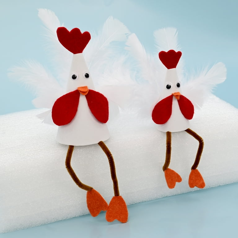 Hello Hobby White Feathers - Arts and Craft - 4.75 x 0.67 x 7.75