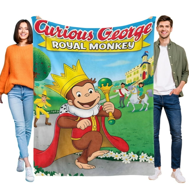 Jorge el Curioso anti-pilling, suave, ligera, esponjosa y acogedora de lujo para hogar y cocina – Perfecta para niños y adultos, 100 x 150 cm