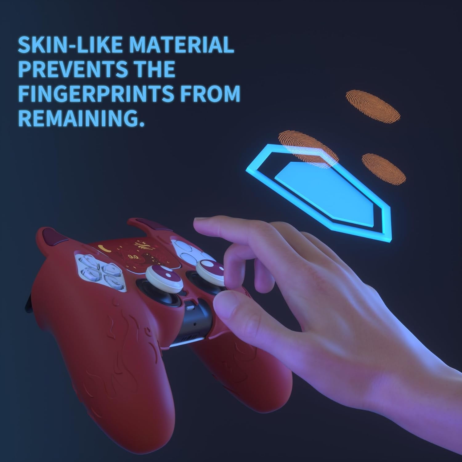 PlayVital Cute Demon Controller Funda de silicona para ps5, funda de  controlador Kawaii Gamepad Protector de piel para ps5 con adhesivo táctil y  tapas