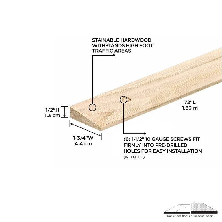 M-D Building Products® Unfinished Hardwood 1-1/2