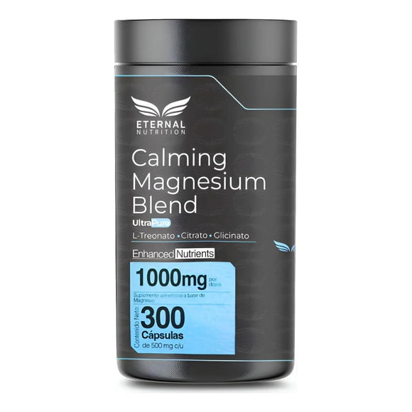 Calming Blend: Magnesio Quelado 3 en 1 Eternal Nutrition 300 Cápsulas 1000 mg
