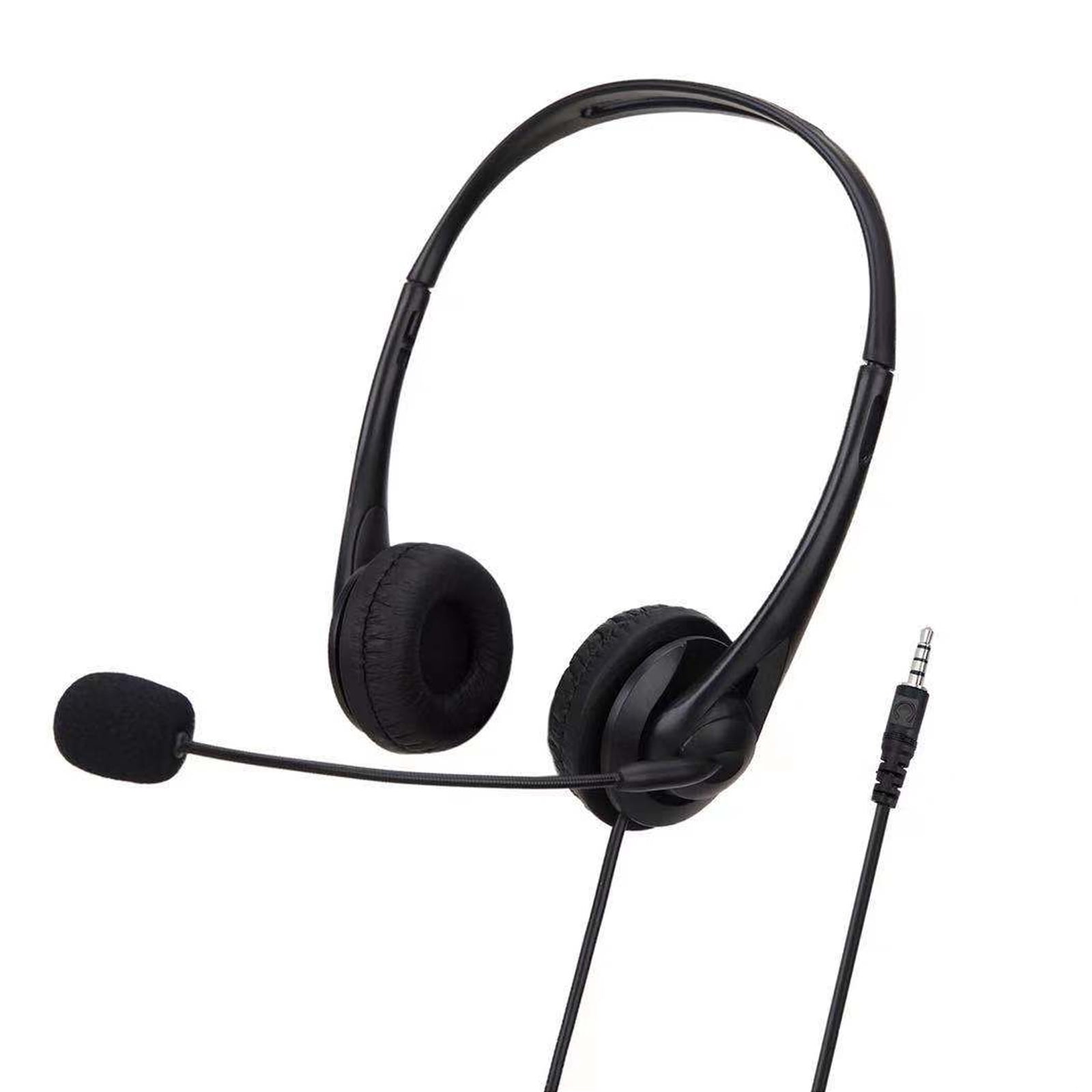 Call Center Corded Office Operator Telephone Headphone Headset Monaural w/ Mic 