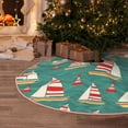 thumbnail image 5 of Fotbe Yachts And Buoys Pattern Christmas Tree Skirt, Tree Skirts Plush Christmas Decorations, Christmas Tree Skirts Xmas Decorations Holiday Party Decor-48", 5 of 6