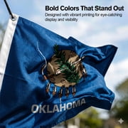 DMSE Oklahoma State Flag, 2ft x 3ft, 100% Polyester 100D Flag UV Resistant