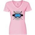 thumbnail image 3 of Inktastic Ski Mask Skiing Gift Women's V-Neck T-Shirt, 3 of 5