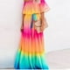 thumbnail image 1 of Fashion Casual Women's Sexy Wrap Breast Gradient Long Dresses Summer Elegant One-Line Neck Floral Print Lace-Up Zipper Dress 5XLXXXL Gao Jinjia LED, 1 of 2
