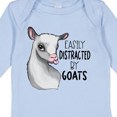thumbnail image 4 of Inktastic Easily Distracted by Goats Cute Goat Boys or Girls Long Sleeve Baby Bodysuit, 4 of 5