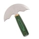 thumbnail image 1 of Cuchillo De Cabeza Redonda De Cuero ANGGREK Hecho A Mano Mango De Madera Verde, 1 of 8