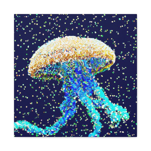 Jellyfish Pointillism Dream - Canvas